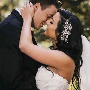 Crystal Bride Wedding Hair Comb Hair Accessories with Pearl